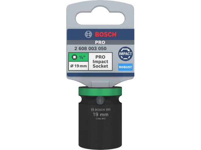 PRO Impact Socket Bosch, 1/2, 19mm, standardni, 2608003050